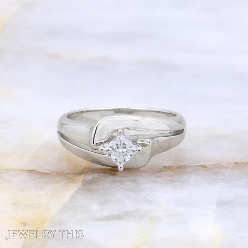 twist princess cut solitaire