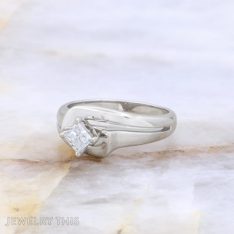 twist princess cut solitaire