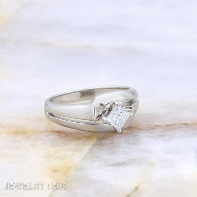 twist princess cut solitaire