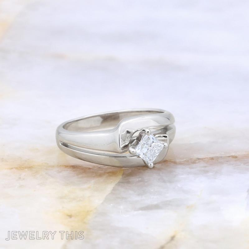 twist princess cut solitaire