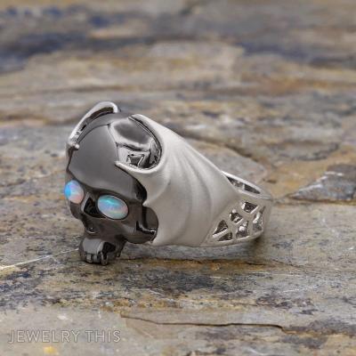 gothic skull bat spiderweb