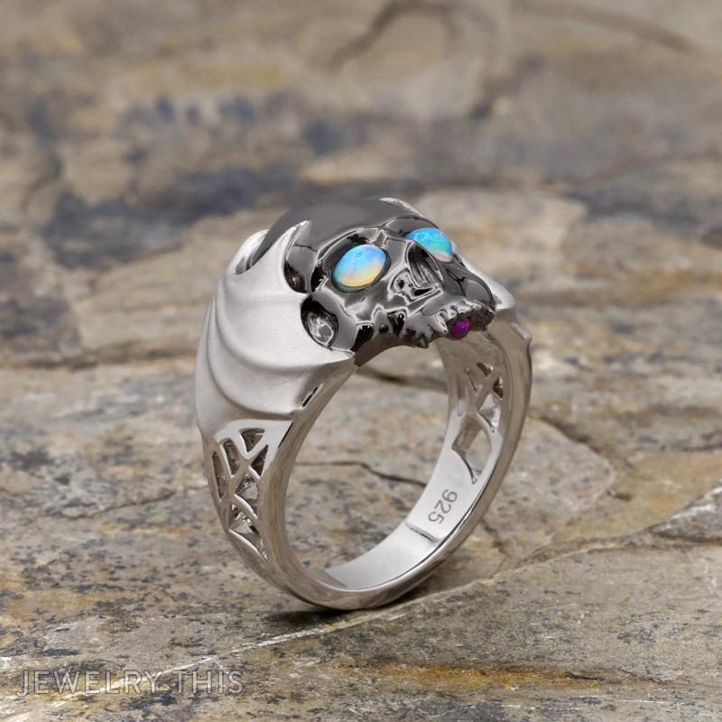 gothic skull bat spiderweb