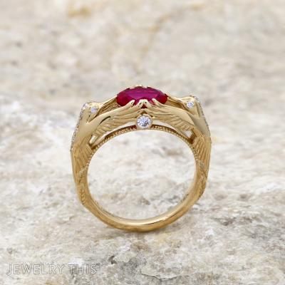hummingbird bird sculptural ruby