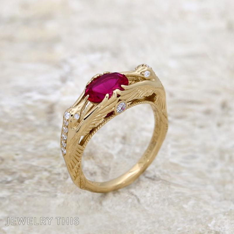 hummingbird bird sculptural ruby