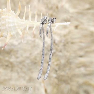 moissanite drop modern earrings