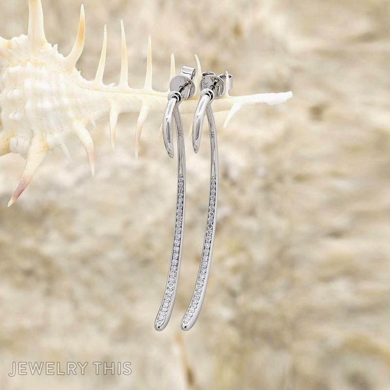 moissanite drop modern earrings