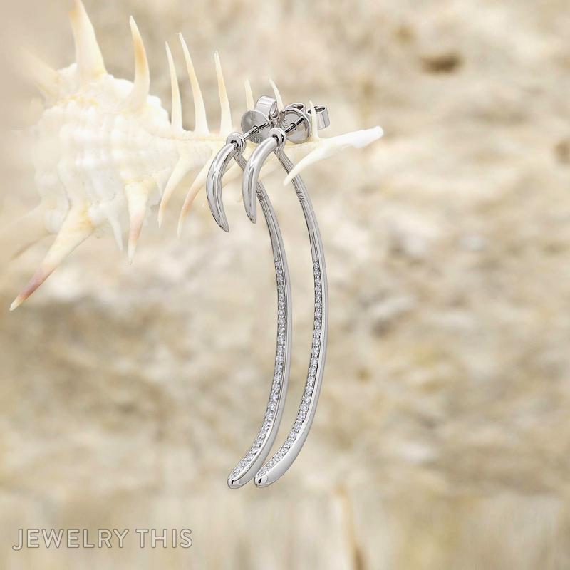moissanite drop modern earrings