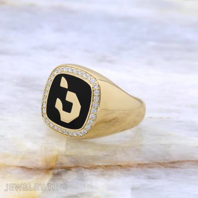 logo signet enamel mens
