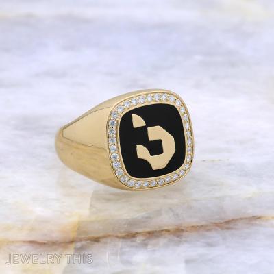 logo signet enamel mens