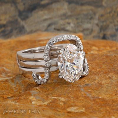 initial weddingset solitaire ringguard