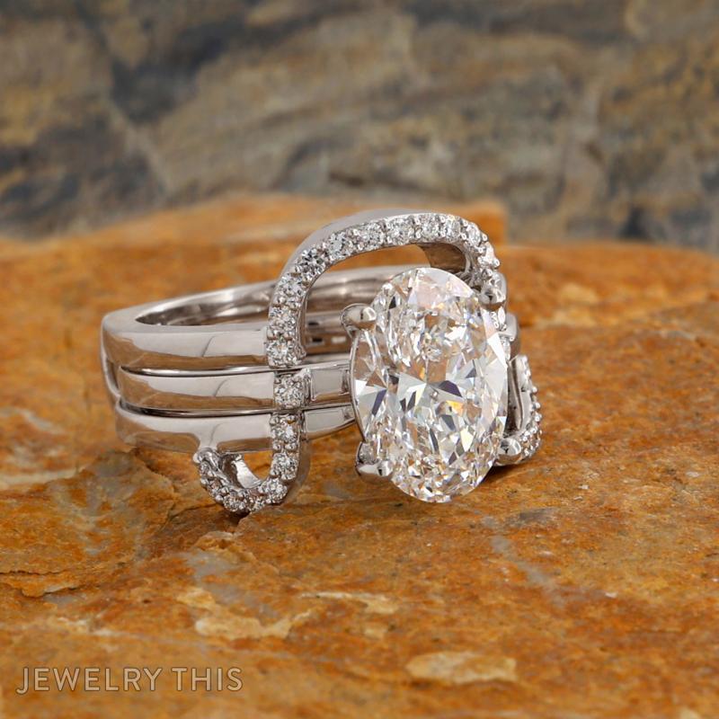 initial weddingset solitaire ringguard