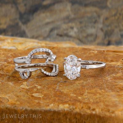 initial weddingset solitaire ringguard