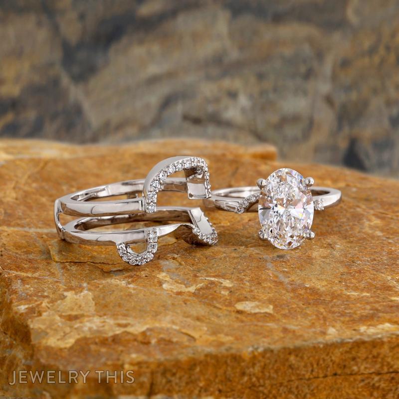 initial weddingset solitaire ringguard