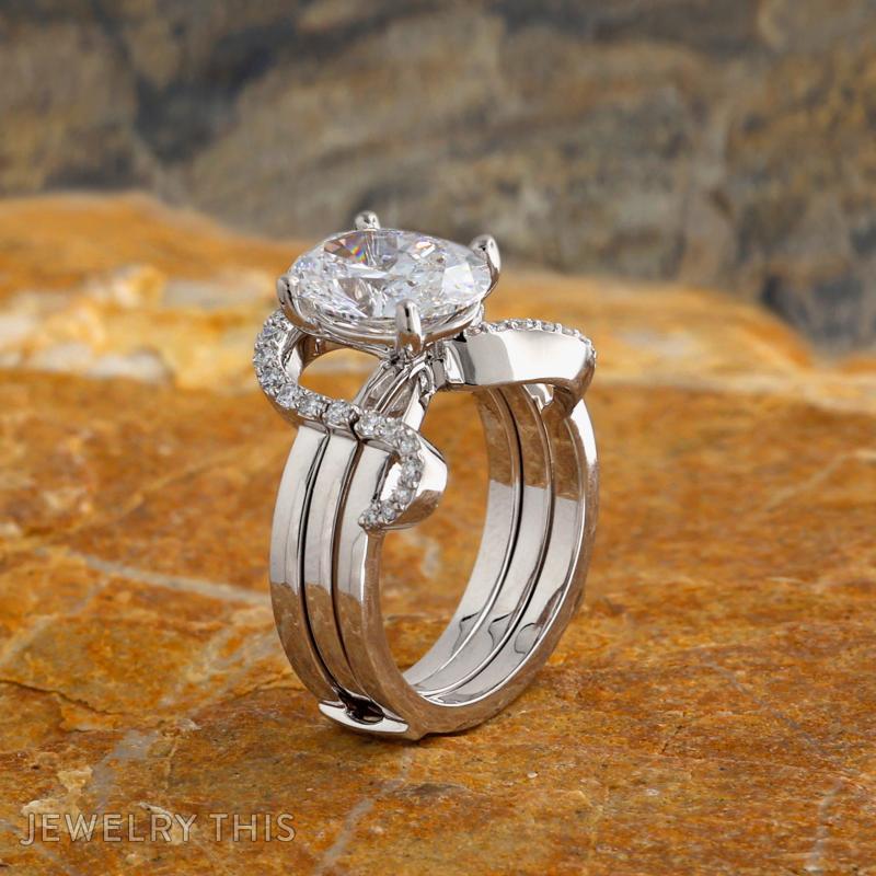 initial weddingset solitaire ringguard